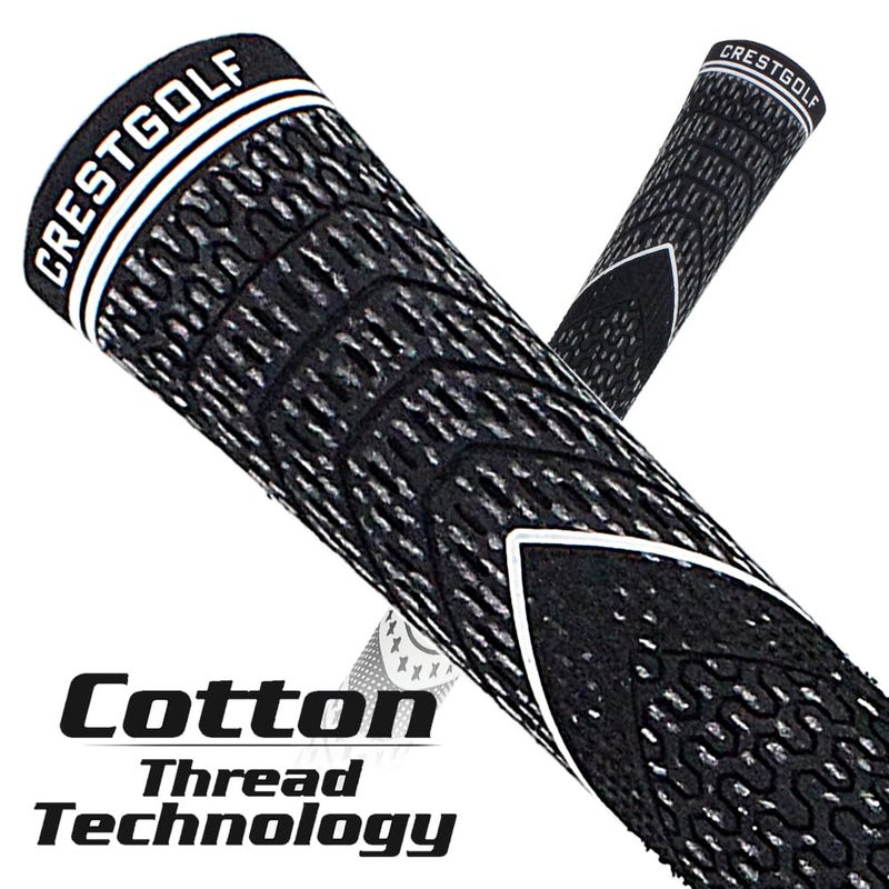 Crestgolf Multi -Compound Golf Grips,Mid Size All-Weather Control Thread Technology Rubber Combine with Carbon Yard, Anti-Slip-Set of 13(White,Midsize) - Image 2